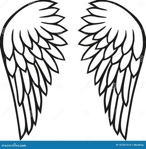 Angel wings freedom stock vector. Illustration of wing - 107207414