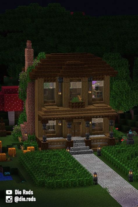 Minecraft Dark Oak and Spruce House! Small Mansion! | Cute minecraft ...