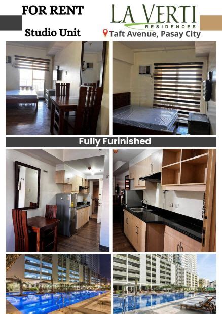 For Rent Studio Unit Fully furnished in La Verti Residences , Taft Ave ...