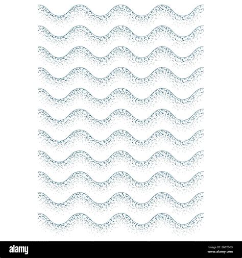 Wave pattern. Waves vintage style abstract drawing background. Hand ...