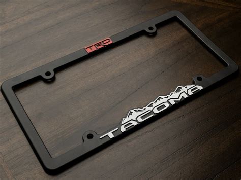 Fits-TRD-Toyota-Tacoma-license-plate-frame-Toyota-Taco-Mountains-Red ...