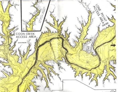 Best fishing map of Lake Shelbyville