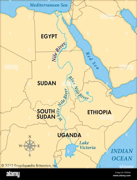 Nile river maps cartography geography nile river hi-res stock ...