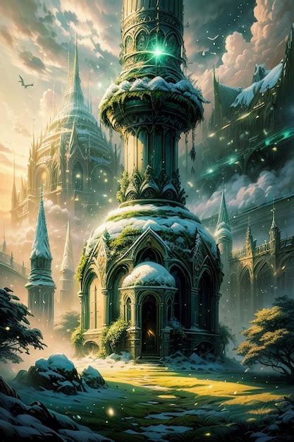 Premium AI Image | There is a cartoon anime fantasy fairytale castle in ...