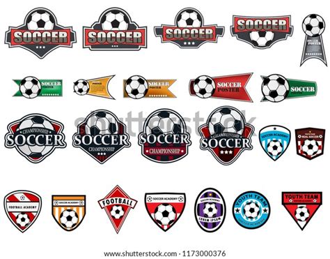 Soccer Logo Badge Set Jersey Sport Stock Vector (Royalty Free ...