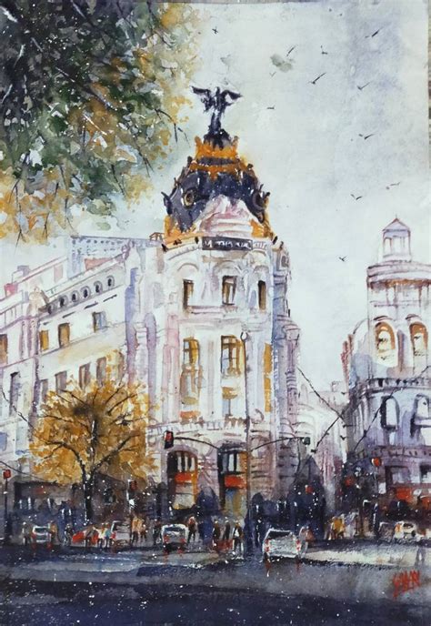 Beautiful Madrid Painting by sabari girish | Saatchi Art