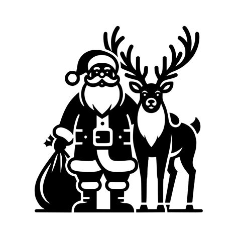 Santa’s Reindeer SVG Image for Cricut, Silhouette, and Laser Machines