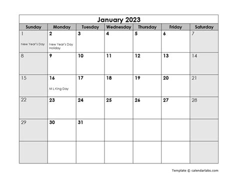 free printable 2023 calendar with holidays - ambassade-mauritanie-rabat.net