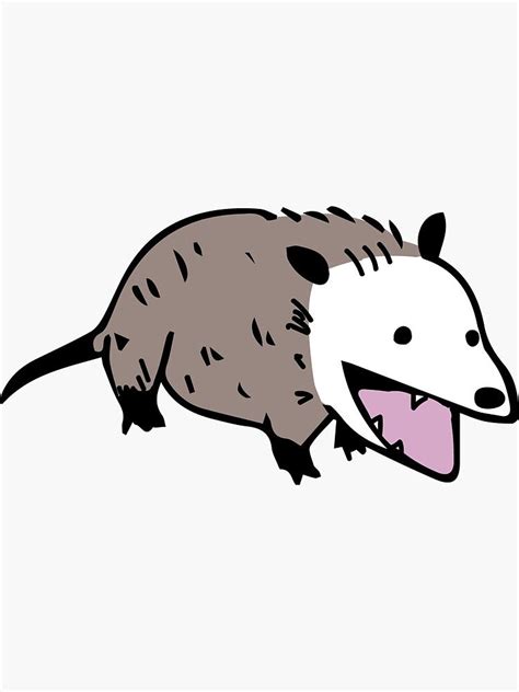 Possum doodle Sticker by elysedraws in 2021 | Cute animal drawings ...