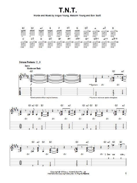 T.N.T. by AC/DC - Easy Guitar Tab - Guitar Instructor