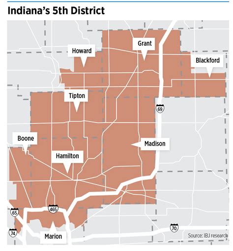 Indiana 5th Congressional District Map