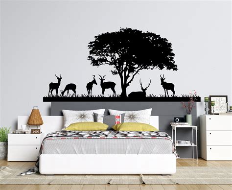 African Savanna Wall Decal Safari Animals Wall Decor Africa | Etsy