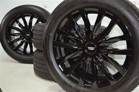 22″ Cadillac Escalade Platinum Black Factory OEM wheels Tires rims 2020 ...