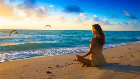 Tranquil Moments: A Woman's Serene Mood by the Sea