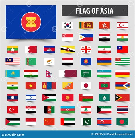 Official Flags Of The World Cartoon Vector | CartoonDealer.com #5663091