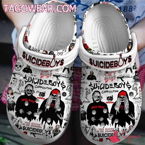 Suicideboys Carrollton Stop Staring At The Shadows Crocs Clogs - Tagowear