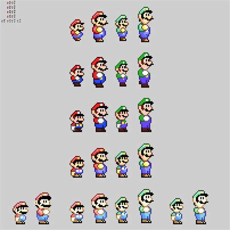 10x SMA2 SMW Luigi Styled Mario Sprite 2023 by Abbysek on DeviantArt