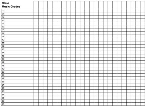 Gradebook Template Free Printable