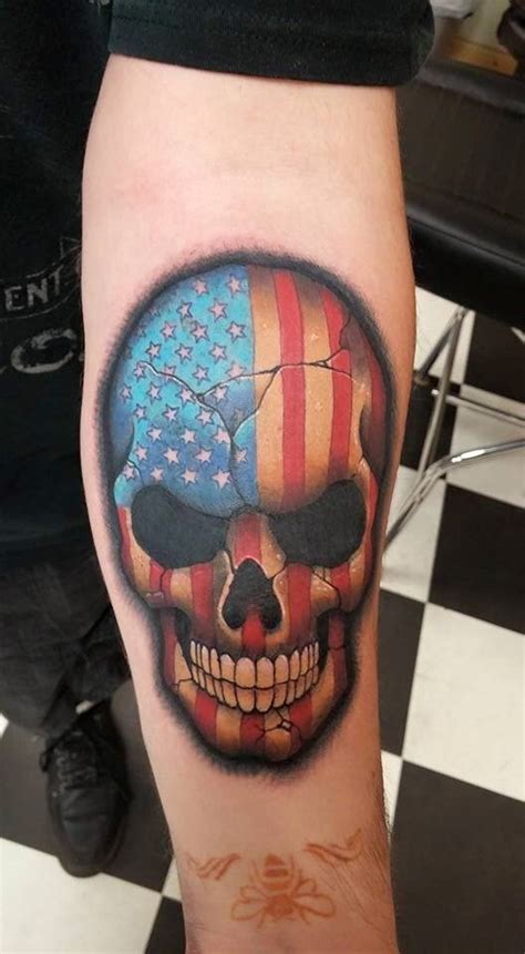 nathanmozuch:american-flag-skull-tattoo