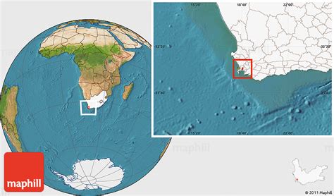 Satellite Location Map of KUILS RIVER, highlighted country