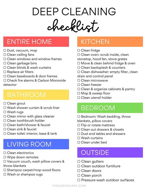 Ultimate Deep Cleaning Checklist + ROOM BY ROOM PRINTABLE