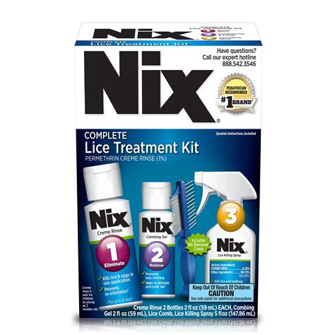 Nix Complete Lice Treatment Kit, Lice Removal Treatment For Hair and ...