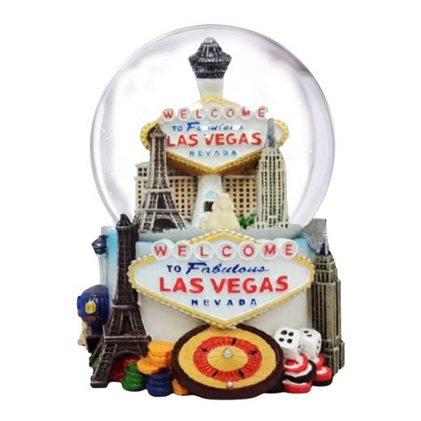 Las Vegas Snow Globe Landmarks 3.5 Inch