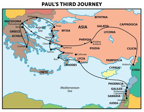 Paul's Missionary Journey Map Printable