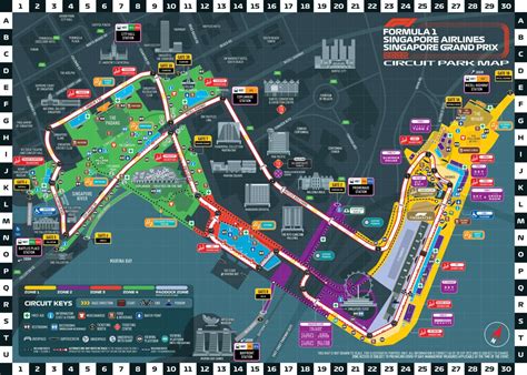 Singapore F1 Circuit Map