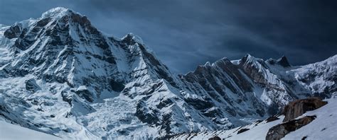 Snow Covered Mountains - 21:9 Ultrawide HD Wallpaper (3440x1440 ...