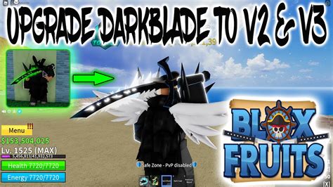 How To Upgrade Darkblade V1 To V2 And V3 Showcase In Blox Fruit ...