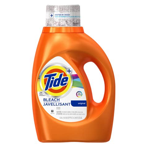 Tide Plus With Bleach Alternative Laundry Detergent, Original, 24 Loads ...