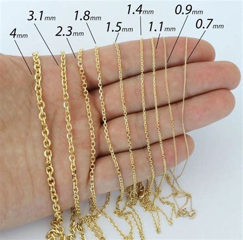 14K Solid Yellow Gold Cable Link Chain / Necklace Thin Dainty Necklace ...