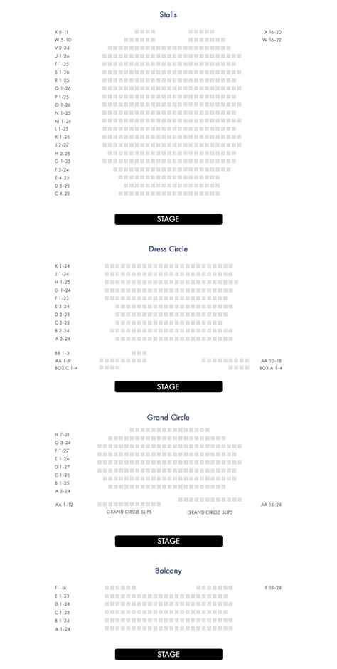 Novello Theatre - Seating Plan