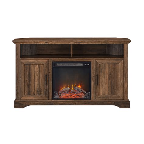 Rustic Corner TV Stand With Fireplace – I Am Chris