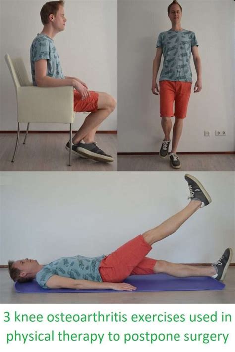 Knee osteoarthritis symptoms and treatment with 3 exercises