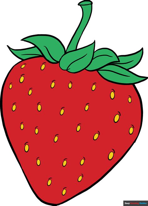 How to Draw a Strawberry - Really Easy Drawing Tutorial