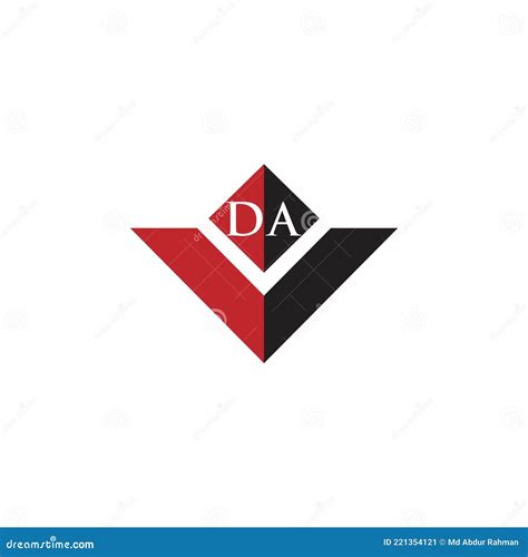 DA Letter Logo Design on White Background. DA Creative Initials Letter ...