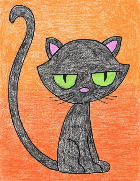 Draw a Cartoon Black Cat | Art Projects for Kids | Bloglovin’