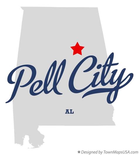 Map of Pell City, AL, Alabama