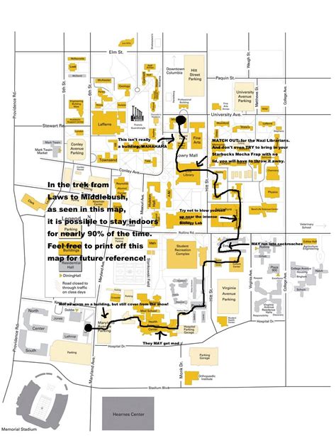 Dorm Mizzou Campus Map