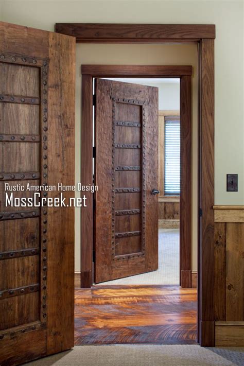 MossCreek | Luxury Log Homes | Timber Frame Homes | Wood doors interior ...