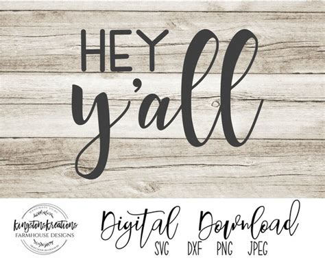 Hey Y'all Svg Home Decor Svg Farmhouse Svg Cricut - Etsy