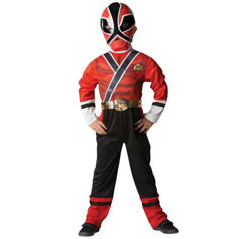 Child Licensed Power Ranger Party Outfit Fancy Dress Costume & Mask Boy ...