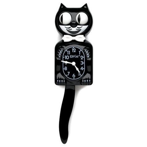 Kit Kat Felix Cat Black Moving Eye Tail Tick Tock Wall Clock Vintage ...