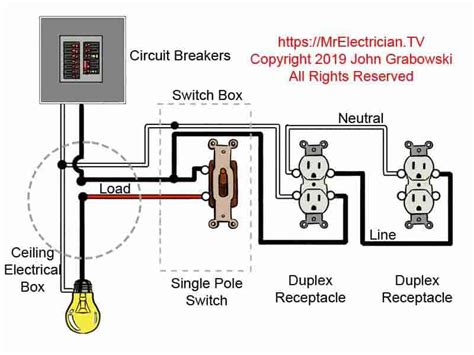 Outlet And 3 Wire Light Switch Wiring Diagram