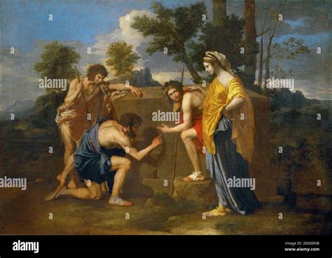 Nicolas Poussin - Et in Arcadia ego (deuxième version) (cropped Stock ...