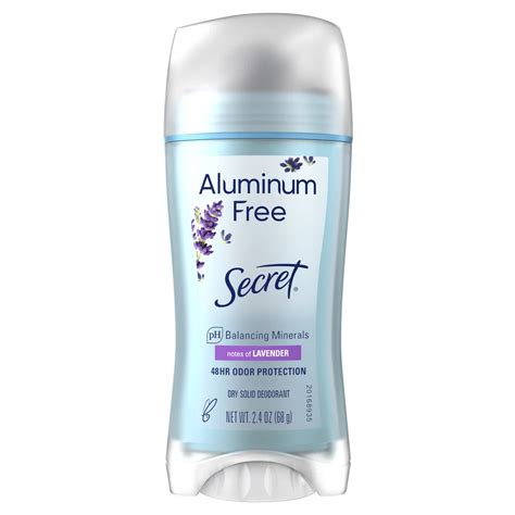 Secret Aluminum Free 48 Hr Solid Deodorant - Lavender - Shop Deodorant ...