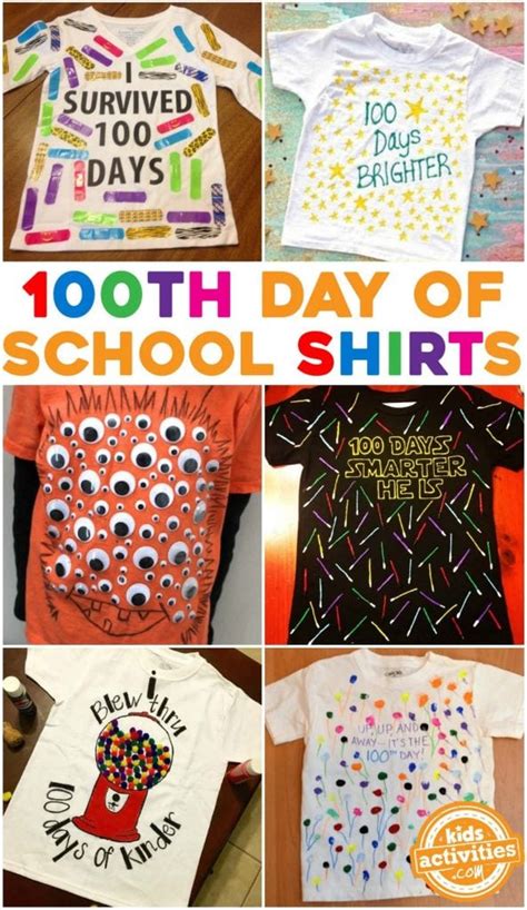 Easy 100 Days of School Ideas: Shirt Designs - Kids Activities Blog