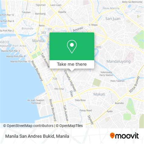 How to get to Manila San Andres Bukid by bus or train?